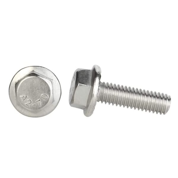 M8 x 20mm Flanged Hex Head Bolts Flange Hexagon Screws, Stainless Steel 304, DIN 6921, 20 PCS - Image 4