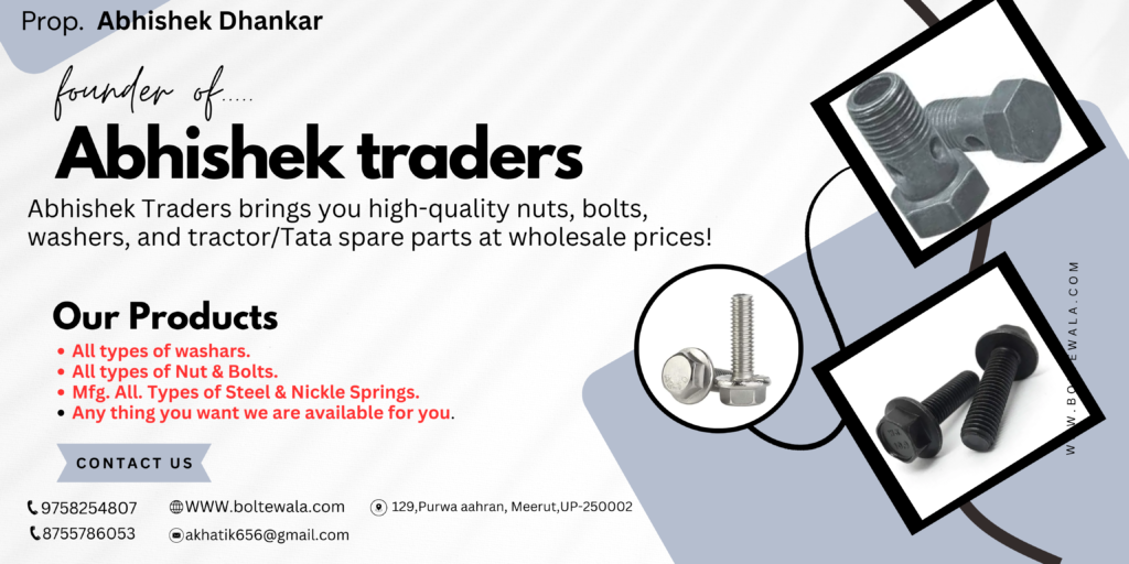 Nut Bolt Supplier in Meerut.